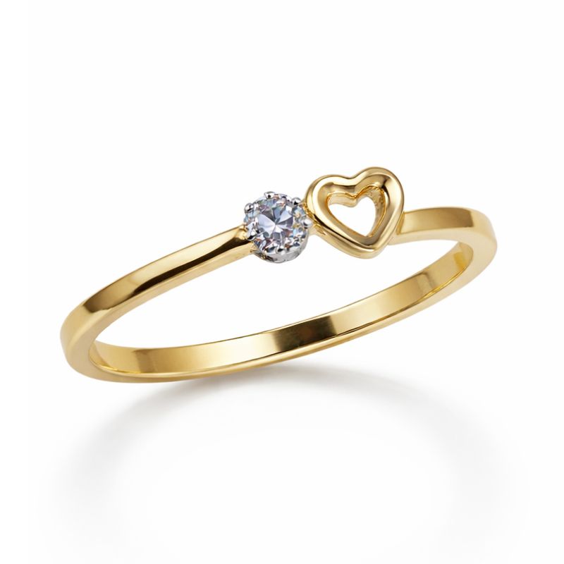 Gold Heart Fashion Ring